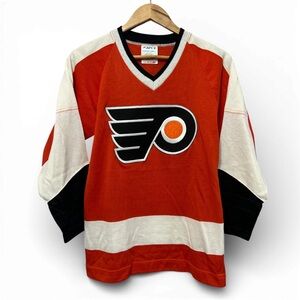 Vintage 70s Sandow SK Philadelphia Flyers Hockey Jersey Youth Large